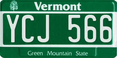 VT license plate YCJ566