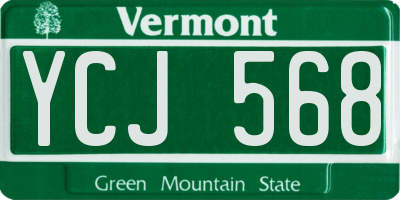 VT license plate YCJ568