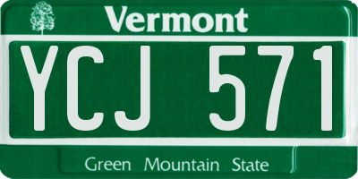 VT license plate YCJ571
