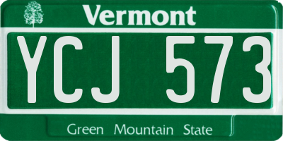 VT license plate YCJ573