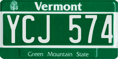 VT license plate YCJ574