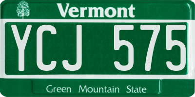 VT license plate YCJ575