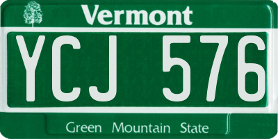 VT license plate YCJ576