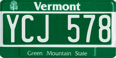 VT license plate YCJ578