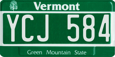 VT license plate YCJ584