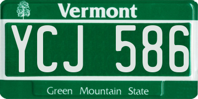 VT license plate YCJ586