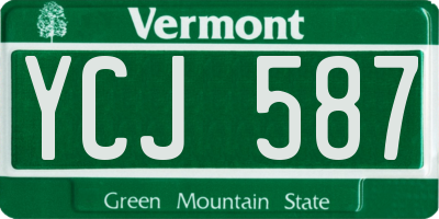 VT license plate YCJ587