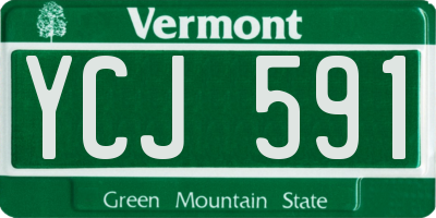 VT license plate YCJ591