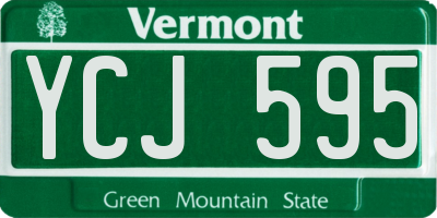 VT license plate YCJ595