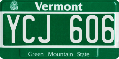 VT license plate YCJ606