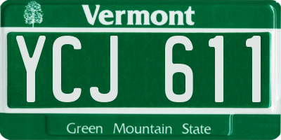 VT license plate YCJ611