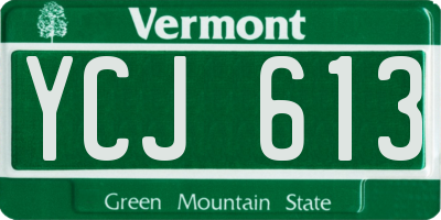 VT license plate YCJ613