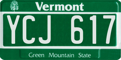 VT license plate YCJ617