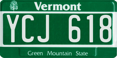 VT license plate YCJ618