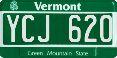 VT license plate YCJ620