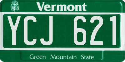 VT license plate YCJ621