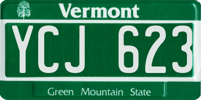 VT license plate YCJ623
