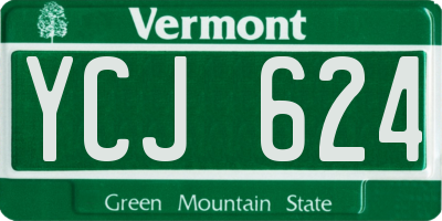 VT license plate YCJ624