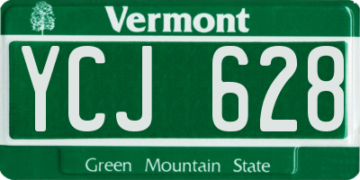 VT license plate YCJ628