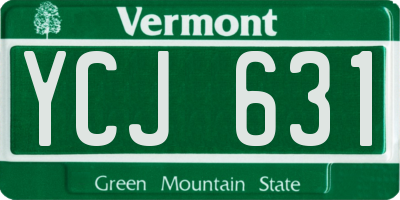 VT license plate YCJ631