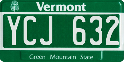 VT license plate YCJ632