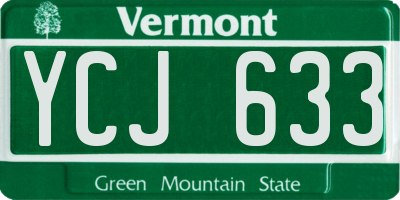 VT license plate YCJ633
