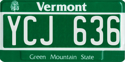 VT license plate YCJ636