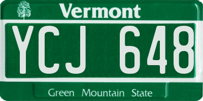 VT license plate YCJ648