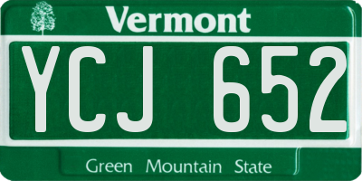 VT license plate YCJ652