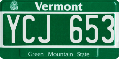 VT license plate YCJ653