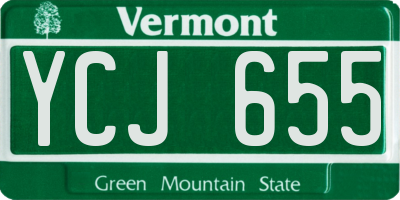 VT license plate YCJ655