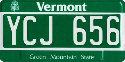 VT license plate YCJ656