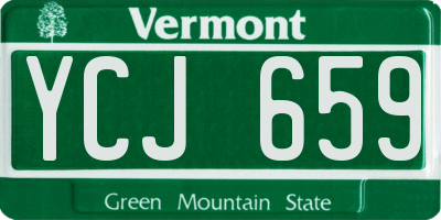 VT license plate YCJ659