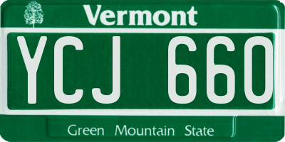 VT license plate YCJ660