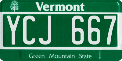 VT license plate YCJ667