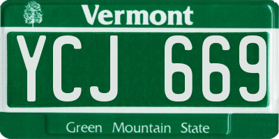 VT license plate YCJ669