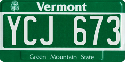 VT license plate YCJ673