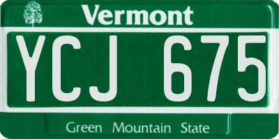 VT license plate YCJ675