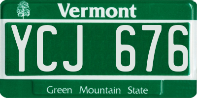 VT license plate YCJ676