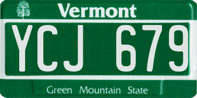VT license plate YCJ679