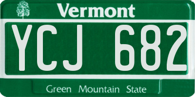 VT license plate YCJ682