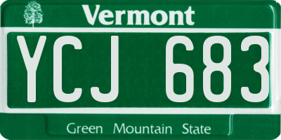 VT license plate YCJ683