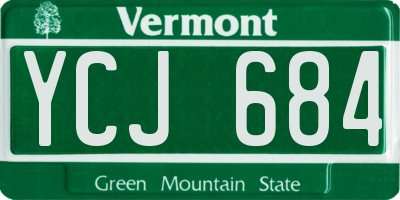 VT license plate YCJ684