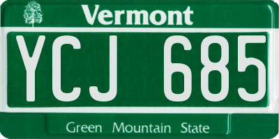 VT license plate YCJ685