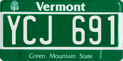VT license plate YCJ691