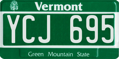 VT license plate YCJ695