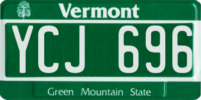VT license plate YCJ696