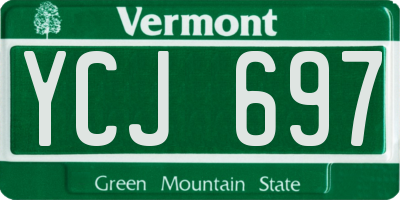 VT license plate YCJ697