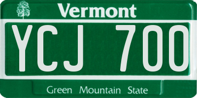 VT license plate YCJ700