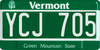 VT license plate YCJ705